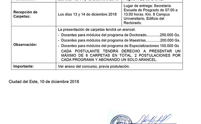 LLAMADOACONCURSOPOSGRADODICIEM2018