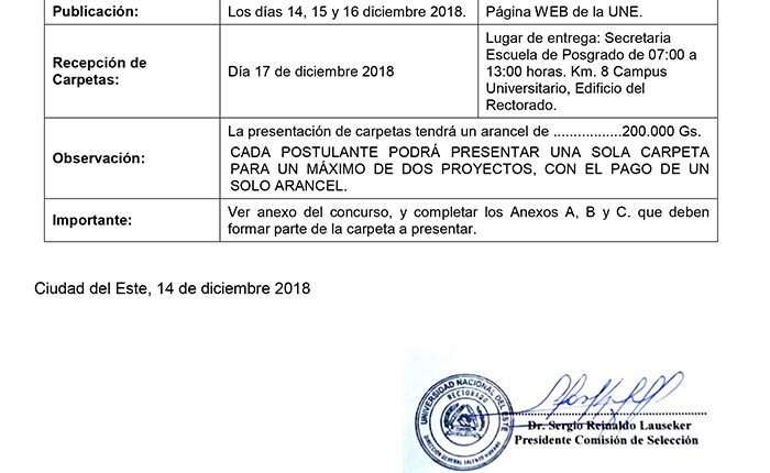 LLAMADOACONCURSOPOSGRADOPROYECTOS