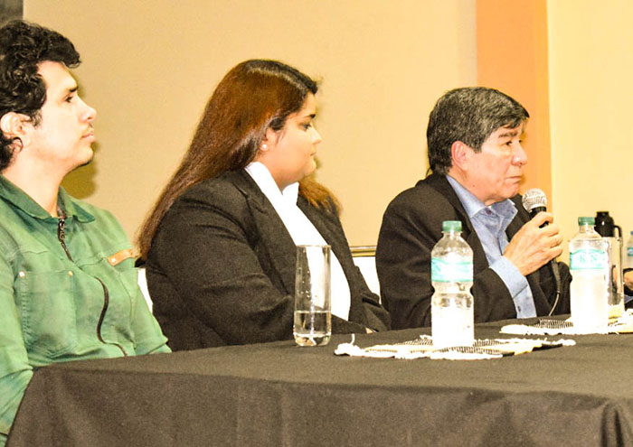 Disertantes, Lic. Bruno Jara, Leila Ramírez y Lic. José Amarilla.